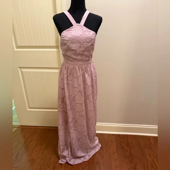 Lulus | Dresses | Lulus Lavenderpink Lace Halter Dress | Poshmark